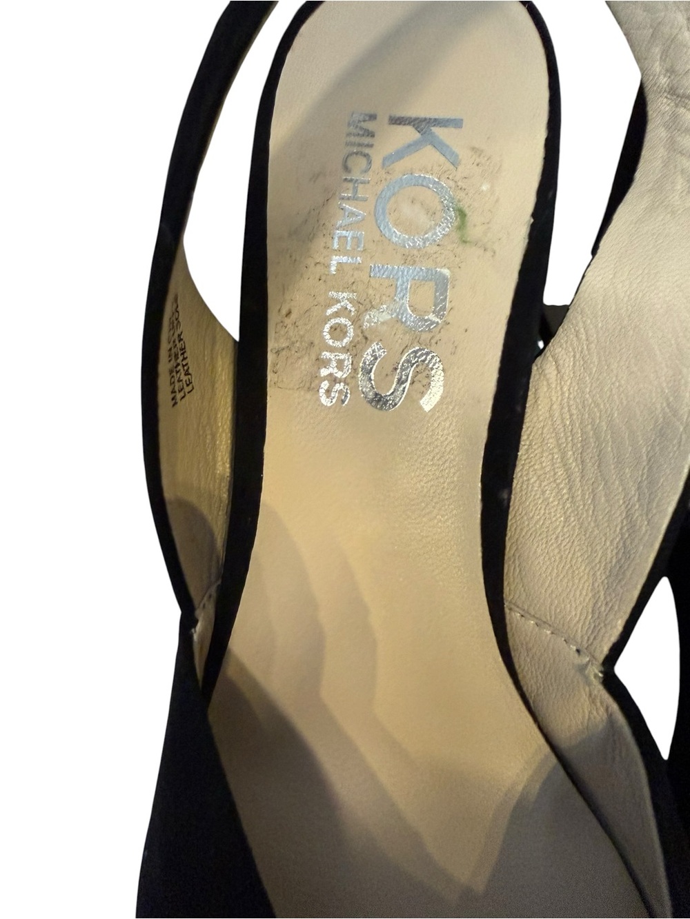 Michael Kors Black Wedge Slingback Heels 8.5 - Picture 4 of 7